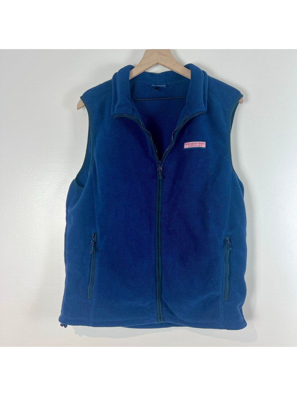 Vineyard Vines Martha's Vineyard Blue Fleece Full Zip Vest Size M NWOT